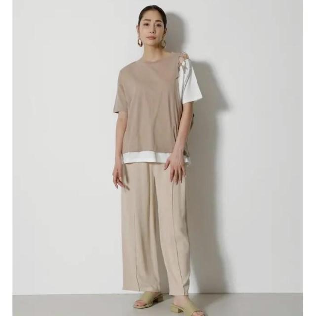 ◆AZUL by moussy/アズール◆LACE-UP LAYER TOPS★ベージュS*夏秋コーデ♪ < ブランド ◆AZUL by moussy/アズール◆LACE-UP LAYER TOPS★ベージュS*夏秋コーデ♪ < ブランドの