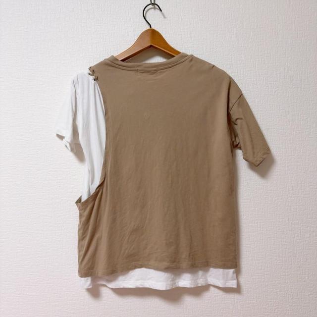 ◆AZUL by moussy/アズール◆LACE-UP LAYER TOPS★ベージュS*夏秋コーデ♪ < ブランド ◆AZUL by moussy/アズール◆LACE-UP LAYER TOPS★ベージュS*夏秋コーデ♪ < ブランドの