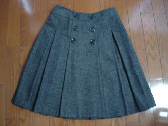 ★anysis エニィシィス ボタンデザインツイード風ウールスカート★超激安! < ブランド ★anysis エニィシィス ボタンデザインツイード風ウールスカート★超激安! < ブランドの