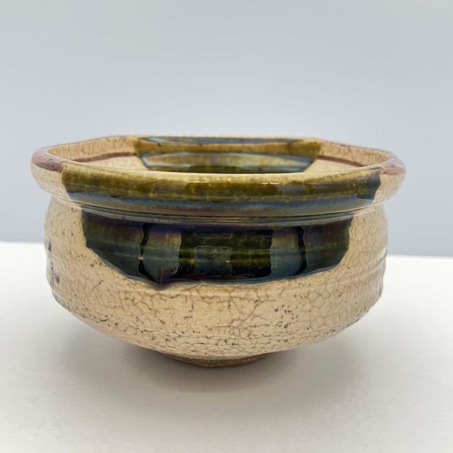 織部焼 不老園 茶碗 茶道具 沓形 貫入 抹茶 抹茶椀 美濃焼 < ホビー 織部焼 不老園 茶碗 茶道具 沓形 貫入 抹茶 抹茶椀 美濃焼 < ホビーの