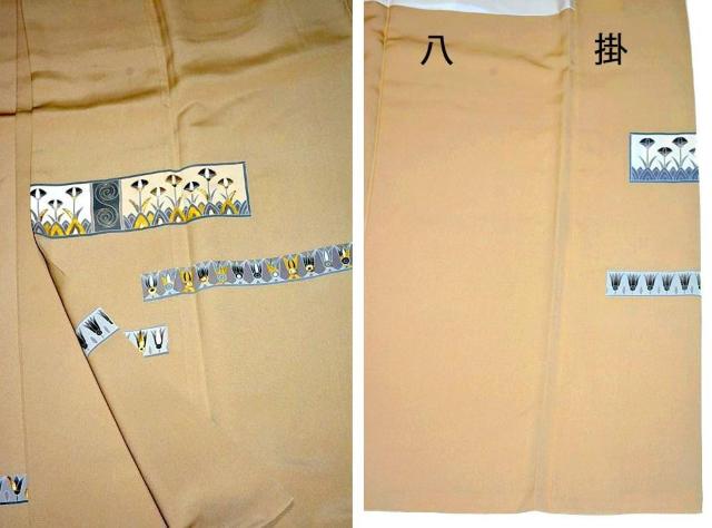 付下げ 送料無料 最高級 新品同様 金駒シシュウ 金糸 シシュウ 花柄 花壺 鳥 身丈166.5cm 裄丈64.5cm T3675 < 女性ファッション 付下げ 送料無料 最高級 新品同様 金駒シシュウ 金糸 シシュウ 花柄 花壺 鳥 身丈166.5cm 裄丈64.5cm T3675 < 女性ファッションの