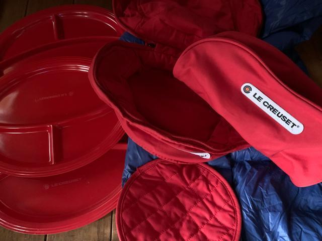 LE CREUSET���N���[�[�@�|�b�g�J�o�[�v���[�g3�� ��������  �� �C���e���A/���C�t�� 