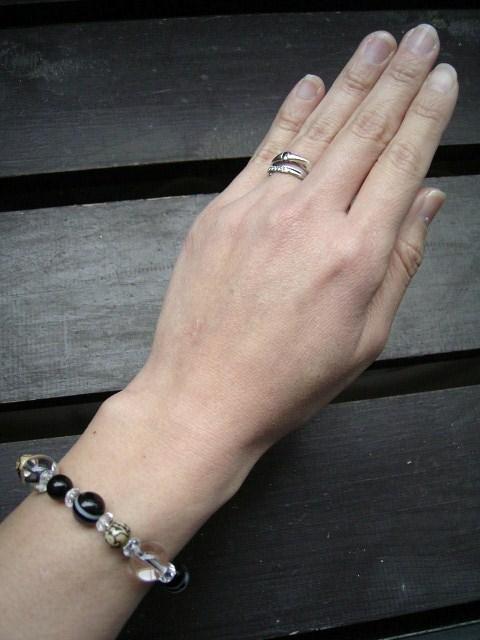 ☆即決☆水晶x天眼石x観音真言玉xオブシディアンブレスレット < 男性アクセサリー/時計 ☆即決☆水晶x天眼石x観音真言玉xオブシディアンブレスレット < 男性アクセサリー/時計の