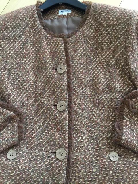 最終FOXEY フォクシーブティックの素敵なツイードスーツブラウン系美品 < ブランド  最終FOXEY フォクシーブティックの素敵なツイードスーツブラウン系美品 < ブランドの