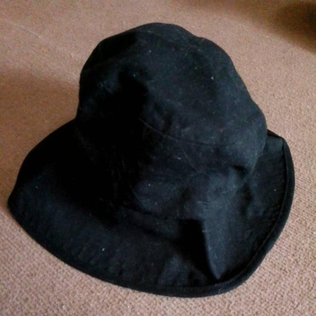 帽子 57cm ブラック ツバ10cm 未使用 < 女性ファッション 帽子 57cm ブラック ツバ10cm 未使用 < 女性ファッションの