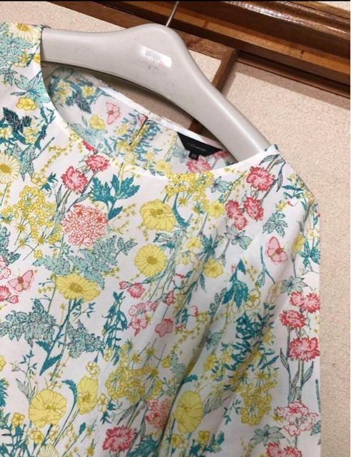 7-IDconcept セブンアイディコンセプト 花柄ブラウス 袖口オーガンジー < 女性ファッション 7-IDconcept セブンアイディコンセプト 花柄ブラウス 袖口オーガンジー < 女性ファッションの