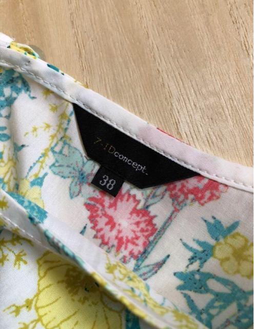 7-IDconcept セブンアイディコンセプト 花柄ブラウス 袖口オーガンジー < 女性ファッション 7-IDconcept セブンアイディコンセプト 花柄ブラウス 袖口オーガンジー < 女性ファッションの