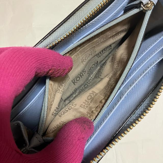 【MICHAEL KORS】 ラウンドファスナー / レザー 長財布 / ブルー < ブランド 【MICHAEL KORS】 ラウンドファスナー / レザー 長財布 / ブルー < ブランドの