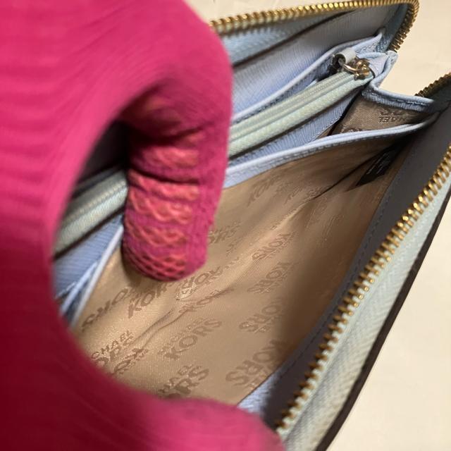 【MICHAEL KORS】 ラウンドファスナー / レザー 長財布 / ブルー < ブランド 【MICHAEL KORS】 ラウンドファスナー / レザー 長財布 / ブルー < ブランドの