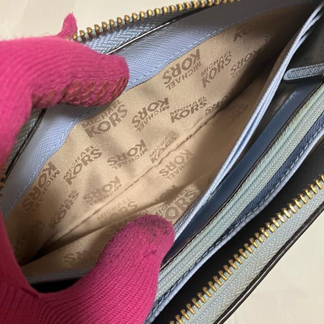 【MICHAEL KORS】 ラウンドファスナー / レザー 長財布 / ブルー < ブランド 【MICHAEL KORS】 ラウンドファスナー / レザー 長財布 / ブルー < ブランドの
