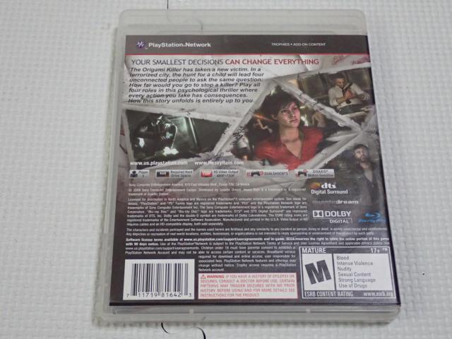 PS3HEAVY RAIN CO kĔŁtEtE\tgt  Q[{/\tg 