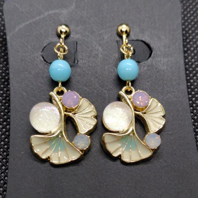 いちょうイヤリング・青 < ペット/手芸/園芸 いちょうイヤリング・青 < ペット/手芸/園芸の