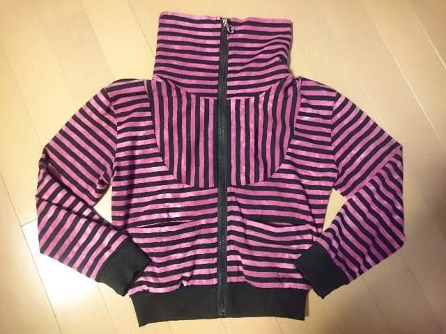 CodyCodyボーダー柄ジャケット上着アウター紫色パープル×黒色ブラックサイズ110p < キッズ/ベビー  CodyCodyボーダー柄ジャケット上着アウター紫色パープル×黒色ブラックサイズ110p < キッズ/ベビーの