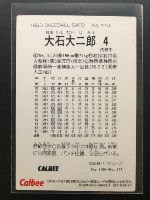 2012カルビー第2弾/M-14復刻版・近鉄バファローズ・大石大二郎 < トレーディングカード  2012カルビー第2弾/M-14復刻版・近鉄バファローズ・大石大二郎 < トレーディングカードの