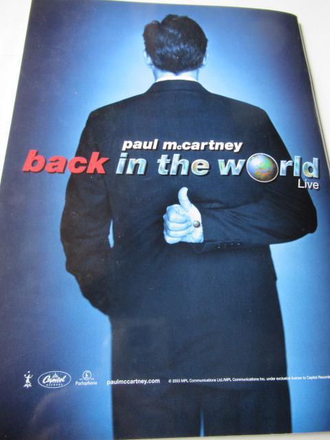 コンサート・パンフレット「ポール・マッカートニー  Back In The World 2003」 < ホビー  コンサート・パンフレット「ポール・マッカートニー  Back In The World 2003」 < ホビーの