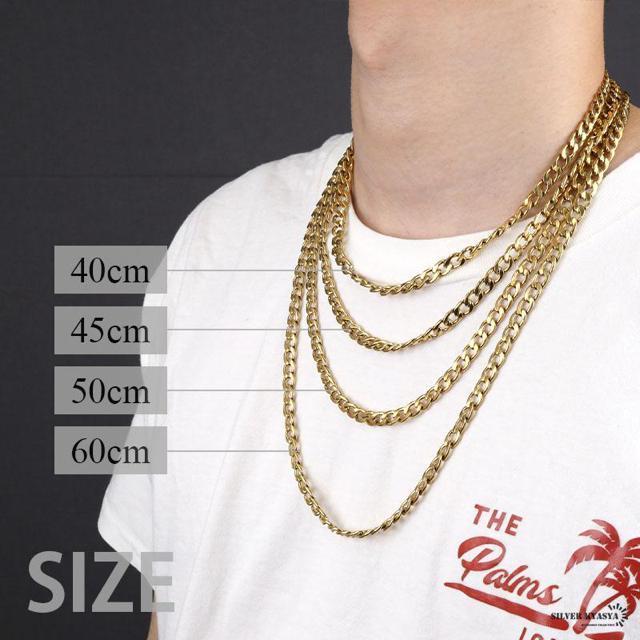 チェーンネックレス 喜平チェーン 幅6mm ステンレス 18k gold ゴールド 金色 ネックレス カニカン 喜平 (40cm) < 男性アクセサリー/時計 チェーンネックレス 喜平チェーン 幅6mm ステンレス 18k gold ゴールド 金色 ネックレス カニカン 喜平 (40cm) < 男性アクセサリー/時計の