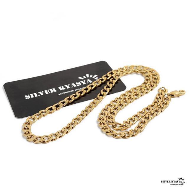 チェーンネックレス 喜平チェーン 幅6mm ステンレス 18k gold ゴールド 金色 ネックレス カニカン 喜平 (40cm) < 男性アクセサリー/時計 チェーンネックレス 喜平チェーン 幅6mm ステンレス 18k gold ゴールド 金色 ネックレス カニカン 喜平 (40cm) < 男性アクセサリー/時計の