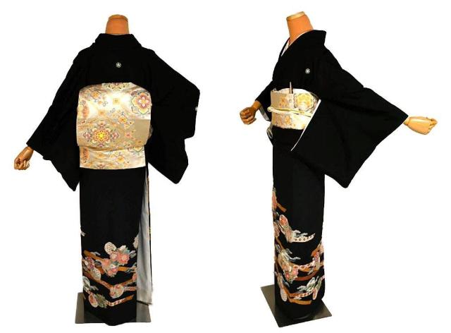 【最高峰】美品 相良シシュウ 金彩 花丸 雪輪 熨斗 比翼付 黒留袖 身丈165cm 裄64.5cm T3498 < 女性ファッション  【最高峰】美品 相良シシュウ 金彩 花丸 雪輪 熨斗 比翼付 黒留袖 身丈165cm 裄64.5cm T3498 < 女性ファッションの