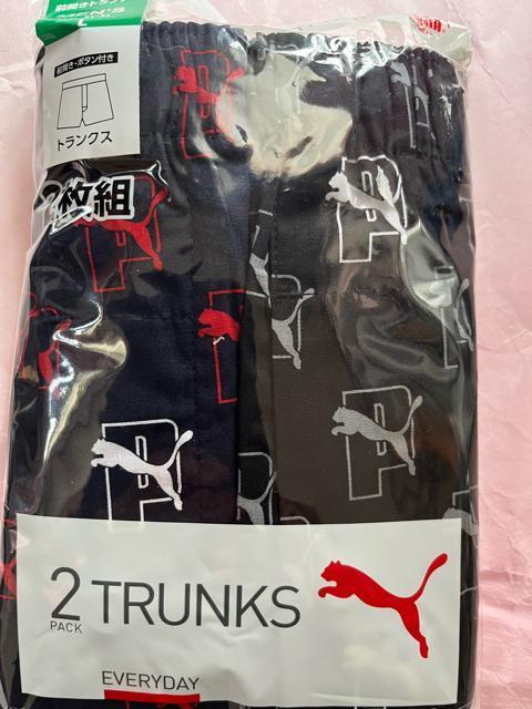 Lサイズ!2枚セット!高貴紳士的!PUMA!ブランド品!前開きあり!ボタン付き!トランクス! < 男性ファッション  Lサイズ!2枚セット!高貴紳士的!PUMA!ブランド品!前開きあり!ボタン付き!トランクス! < 男性ファッションの
