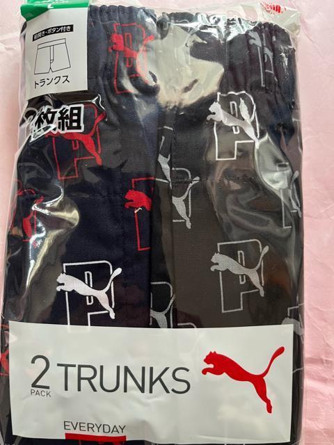 Lサイズ!2枚セット!高貴紳士的!PUMA!ブランド品!前開きあり!ボタン付き!トランクス! < 男性ファッション  Lサイズ!2枚セット!高貴紳士的!PUMA!ブランド品!前開きあり!ボタン付き!トランクス! < 男性ファッションの
