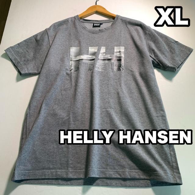 HELLY HANSEN グレー Tシャツ XLサイズ ロゴプリント 半袖Tシャツ クルーネック < ブランド HELLY HANSEN グレー Tシャツ XLサイズ ロゴプリント 半袖Tシャツ クルーネック < ブランドの