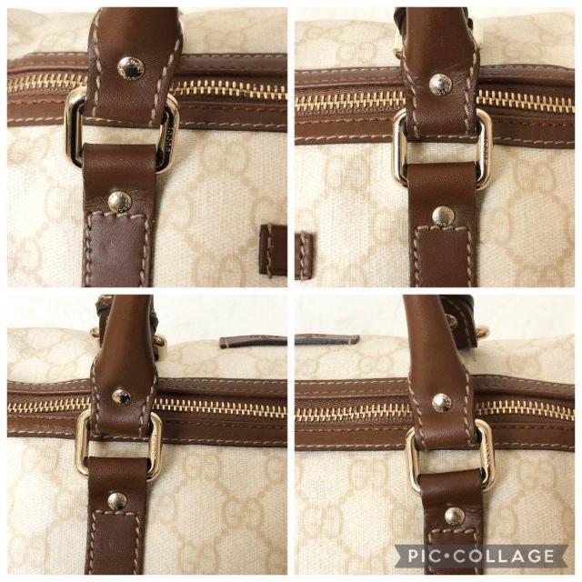 【良品】GUCCI グッチ ハンドバッグ ボストンバッグ GGスプリーム GG柄 PVC レザー < ブランド 【良品】GUCCI グッチ ハンドバッグ ボストンバッグ GGスプリーム GG柄 PVC レザー < ブランドの