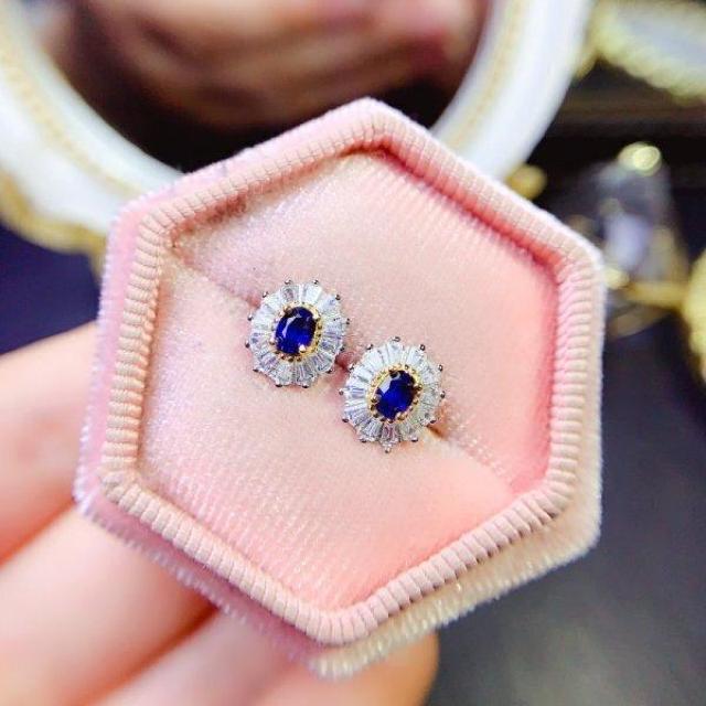 女性のための天然サファイアピアス 3x4mm 100%天然 アクセサリー 宝石 Yu_9542 < 女性アクセサリー/時計 女性のための天然サファイアピアス 3x4mm 100%天然 アクセサリー 宝石 Yu_9542 < 女性アクセサリー/時計の