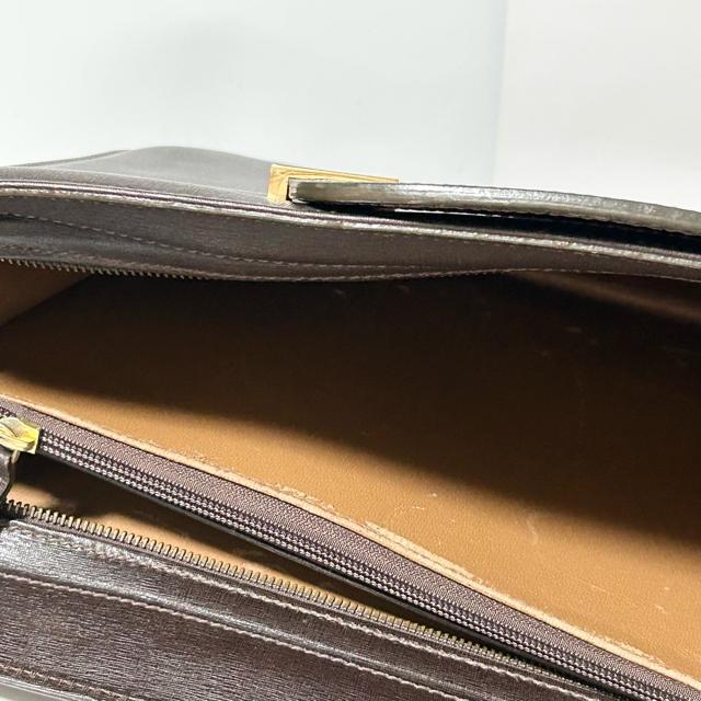 Salvatore Ferragamo �t�F���K�� �����Y ���S���� �J�[�t ���U�[ �r�W�l�X �o�b�O �u���E�� �S�[���h���� �� �u�����h�� 