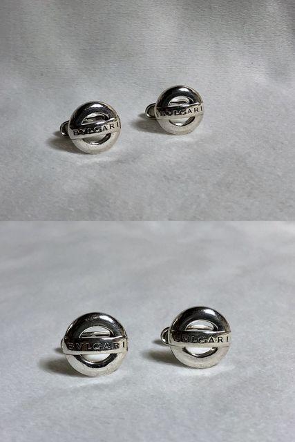 正規良レア BVLGARIブルガリ ロゴ文字オーバルカフス SV925 オープンラウンドボタン < ブランド  正規良レア BVLGARIブルガリ ロゴ文字オーバルカフス SV925 オープンラウンドボタン < ブランドの