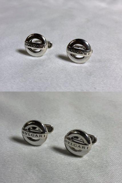 正規良レア BVLGARIブルガリ ロゴ文字オーバルカフス SV925 オープンラウンドボタン < ブランド  正規良レア BVLGARIブルガリ ロゴ文字オーバルカフス SV925 オープンラウンドボタン < ブランドの
