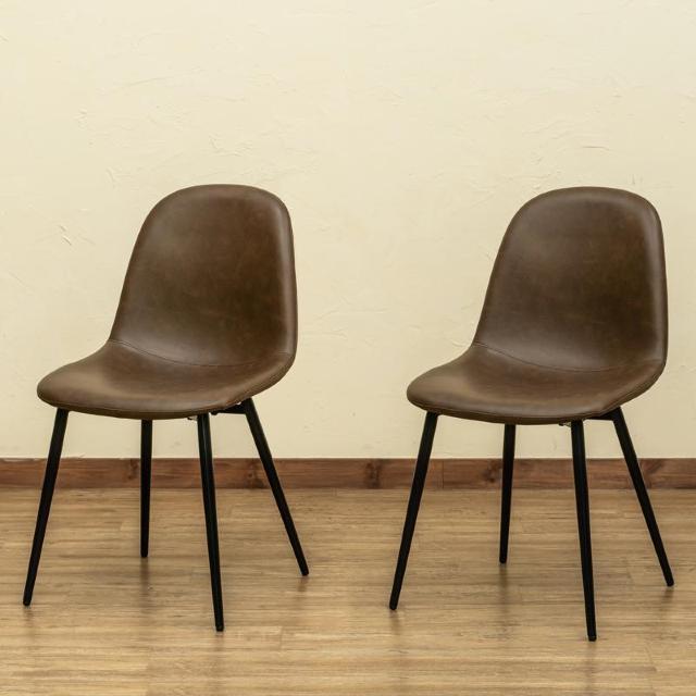 【送料無料】Baron ダイニングチェア 椅子 イス PUレザー ヴィンテージ風【2脚セット】 < インテリア/ライフ 【送料無料】Baron ダイニングチェア 椅子 イス PUレザー ヴィンテージ風【2脚セット】 < インテリア/ライフの