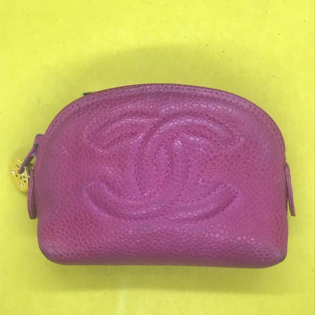 正規品 ヴィンテージ シャネル キャビアスキン CoCo コインケース 小物入れ ピンク < ブランド 正規品 ヴィンテージ シャネル キャビアスキン CoCo コインケース 小物入れ ピンク < ブランドの