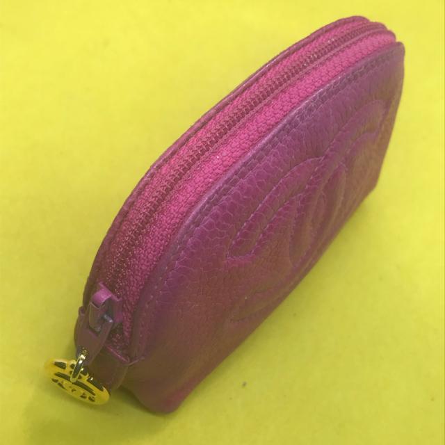 正規品 ヴィンテージ シャネル キャビアスキン CoCo コインケース 小物入れ ピンク < ブランド 正規品 ヴィンテージ シャネル キャビアスキン CoCo コインケース 小物入れ ピンク < ブランドの