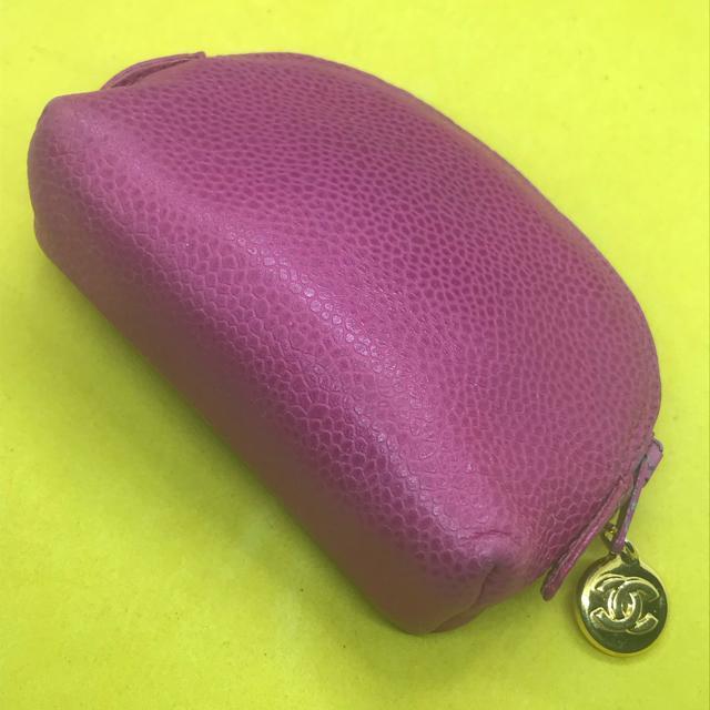 正規品 ヴィンテージ シャネル キャビアスキン CoCo コインケース 小物入れ ピンク < ブランド 正規品 ヴィンテージ シャネル キャビアスキン CoCo コインケース 小物入れ ピンク < ブランドの