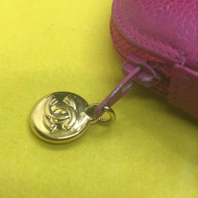 正規品 ヴィンテージ シャネル キャビアスキン CoCo コインケース 小物入れ ピンク < ブランド 正規品 ヴィンテージ シャネル キャビアスキン CoCo コインケース 小物入れ ピンク < ブランドの