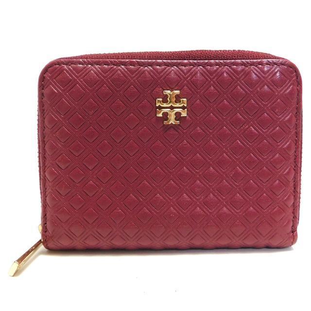 1000円 TORY BURCH トリーバーチ カード収納 コインケース 小銭入れ バーガンディ系 キーリング付き < ブランド 1000円 TORY BURCH トリーバーチ カード収納 コインケース 小銭入れ バーガンディ系 キーリング付き < ブランドの