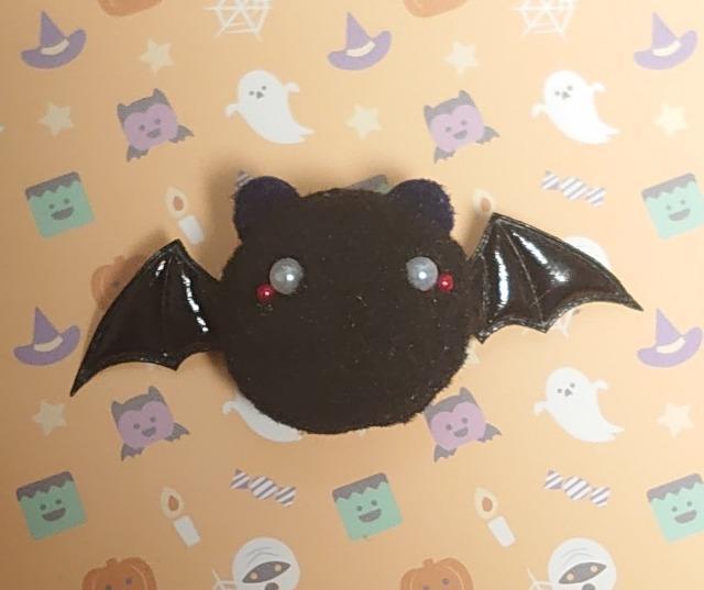 ハンドメイド♪ポンポンフェイスブローチ★ハロウィンver★コウモリ@ < ペット/手芸/園芸  ハンドメイド♪ポンポンフェイスブローチ★ハロウィンver★コウモリ@  < ペット/手芸/園芸の