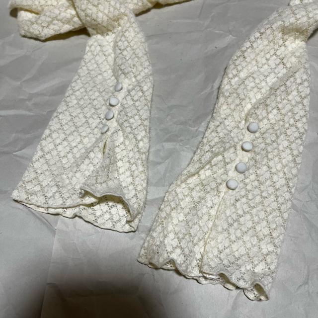 【タグ紛失】【ノーブランド扱い】 長袖 レース網み トップス / FR < 女性ファッション 【タグ紛失】【ノーブランド扱い】 長袖 レース網み トップス / FR < 女性ファッションの