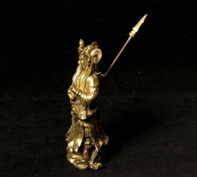 三国志 関羽雲長 像 置物 武財神 開運 縁起物 風水 骨董 古美術 銅像 仏像 飾り 竜頭大刀 金色 インテリア 昇運 守護神 < インテリア/ライフ 三国志 関羽雲長 像 置物 武財神 開運 縁起物 風水 骨董 古美術 銅像 仏像 飾り 竜頭大刀 金色 インテリア 昇運 守護神 < インテリア/ライフの