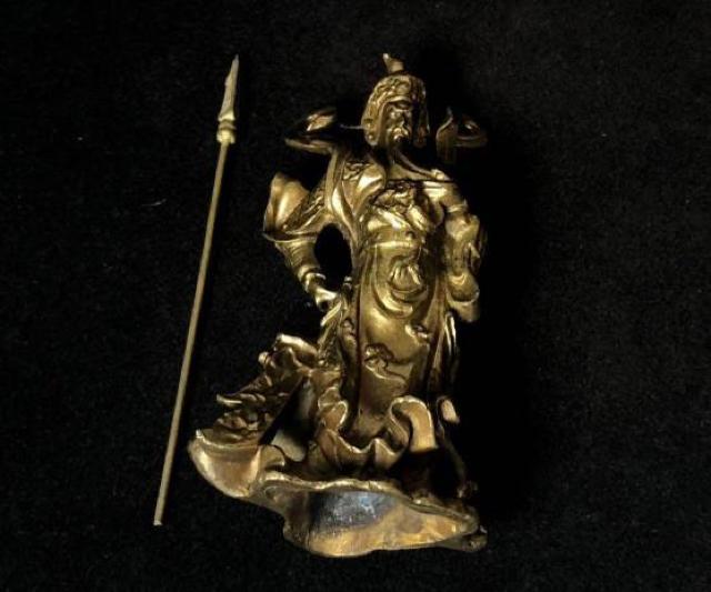 三国志 関羽雲長 像 置物 武財神 開運 縁起物 風水 骨董 古美術 銅像 仏像 飾り 竜頭大刀 金色 インテリア 昇運 守護神 < インテリア/ライフ 三国志 関羽雲長 像 置物 武財神 開運 縁起物 風水 骨董 古美術 銅像 仏像 飾り 竜頭大刀 金色 インテリア 昇運 守護神 < インテリア/ライフの