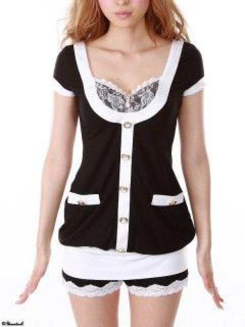 【夢展望】可愛い♪配色セットアップ風ゴージャス.ロンパース レッド < ブランド  【夢展望】可愛い♪配色セットアップ風ゴージャス.ロンパース レッド < ブランドの