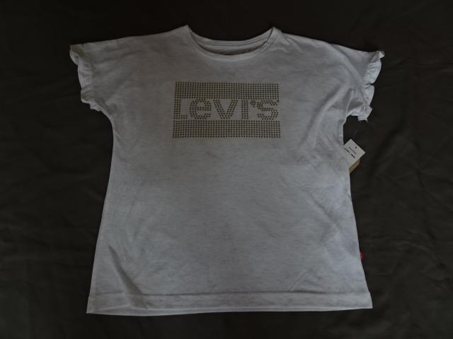 USA購入 リーバイス ラメ入り 袖口フリルデザインTシャツ USガールズXL < 女性ファッション  USA購入 リーバイス ラメ入り 袖口フリルデザインTシャツ USガールズXL < 女性ファッションの