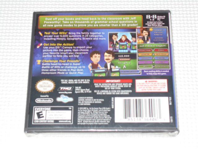 DS★ARE YOU SMARTER THAN A 5TH GRADER BACK < ゲーム本体/ソフト  DS★ARE YOU SMARTER THAN A 5TH GRADER BACK < ゲーム本体/ソフトの