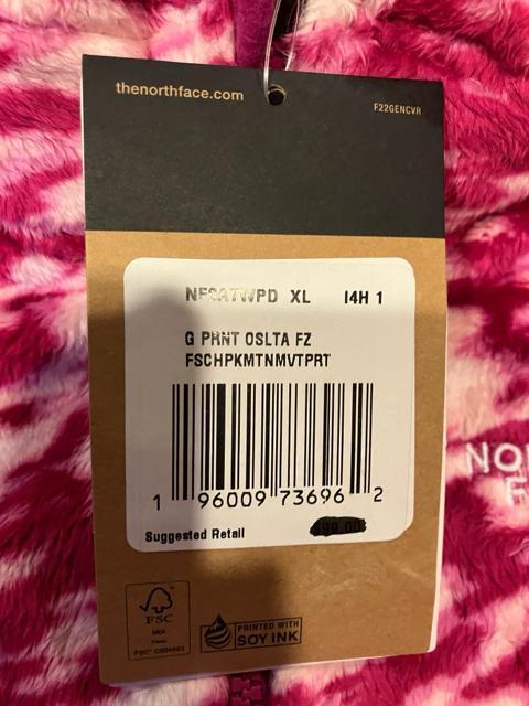 THE NORTH FACEGPRINTED OSLTA LbY sizeL  LbY/xr[ 