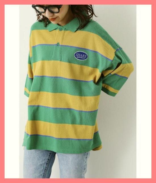 ☆ロデオクラウンズワイドボウル☆美品♪オーバーサイズボーダーポロシャツ☆ < ブランド ☆ロデオクラウンズワイドボウル☆美品♪オーバーサイズボーダーポロシャツ☆ < ブランドの