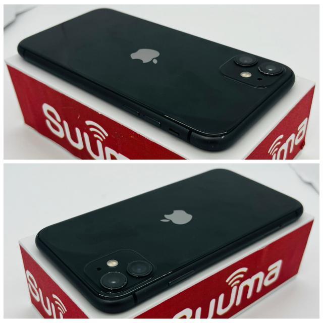 C 100% iPhone 11 64 GB SIM�t���[ �u���b�N �{�� �� �Ɠd/AV�� 