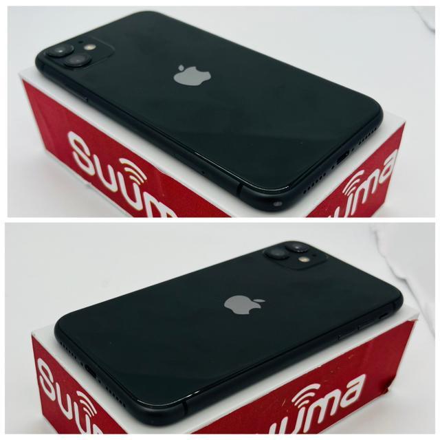 C 100% iPhone 11 64 GB SIM�t���[ �u���b�N �{�� �� �Ɠd/AV�� 