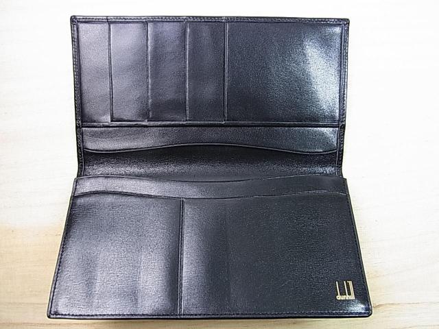 ◆正規品 美品 dunhill ダンヒル レザー札入れ財布 ドイツ製/艶カーフ・黒・箱なし < ブランド ◆正規品 美品 dunhill ダンヒル レザー札入れ財布 ドイツ製/艶カーフ・黒・箱なし < ブランドの