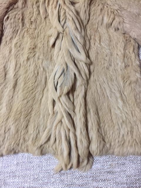 644.アンナケリー☆ラビットファーフリンジコート濃いめベージュ < 女性ファッション  644.アンナケリー☆ラビットファーフリンジコート濃いめベージュ < 女性ファッションの