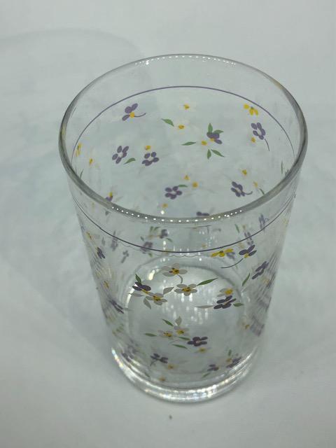 石塚硝子 グラス 5個セット レトロ 花柄ガラスコップ < インテリア/ライフ  石塚硝子 グラス 5個セット レトロ 花柄ガラスコップ < インテリア/ライフの